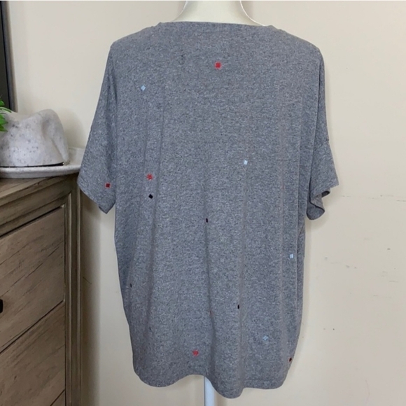 Madewell • Embroidered Squares U-Neck Short Sleeve Tee Women’s Size Small S EUC - Picture 5 of 10